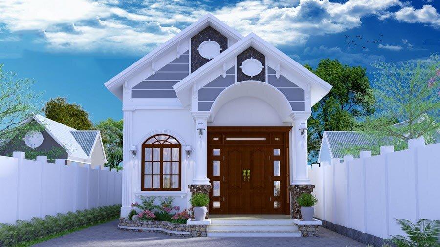 Nhà cấp 4 6x15 với thiết kết mái Thái truyền thống (Nguồn: Internet)