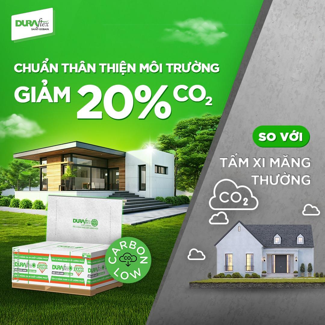 Lựa chọn tấm DURAflex là giải pháp vật liệu xanh giúp cắt giảm lượng CO2, hướng tới kiến trúc bền vững và bảo vệ môi trường