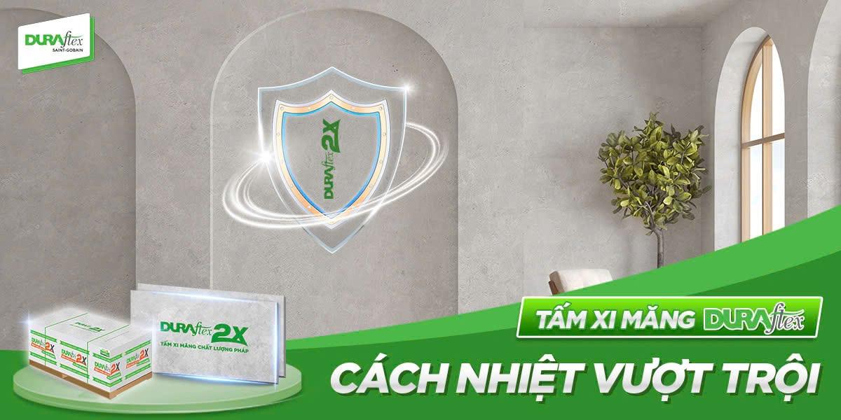 Tấm xi măng DURAflex hỗ trợ cách âm cách nhiệt với kết cấu bền chắc