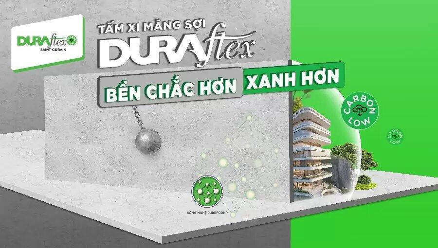 Tấm xi măng sợi Duraflex bền chắc hơn xanh hơn