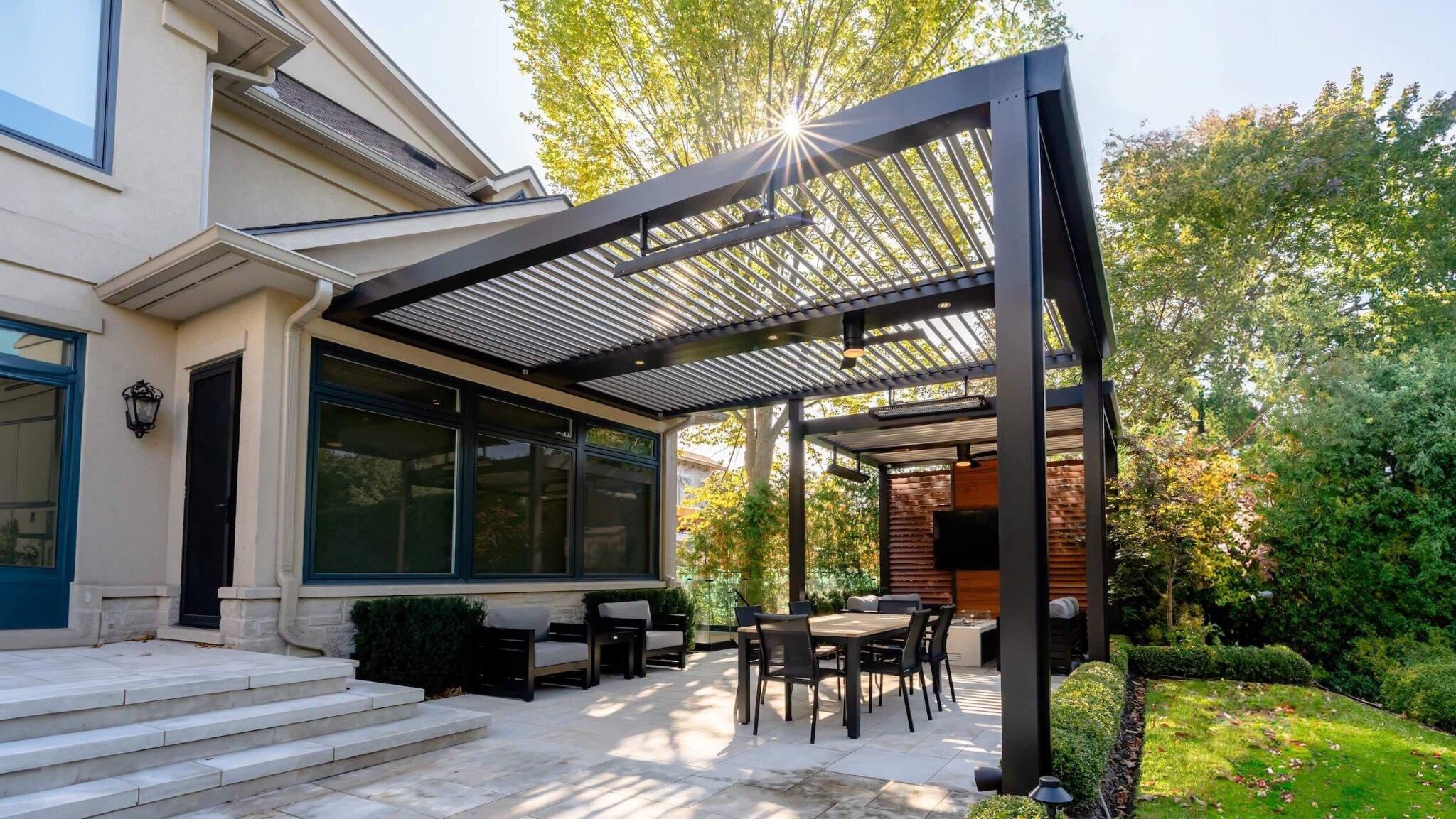 Thiết kế pergola cho không gian nghỉ ngơi ở sân vườn (Nguồn: Internet)
