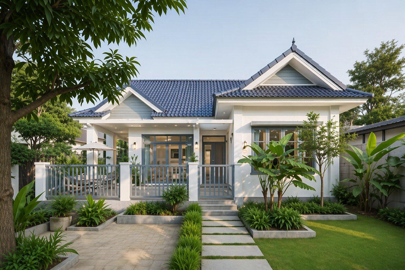 Nhà cấp 4 mái tôn giả ngói mang vẻ đẹp truyền thống