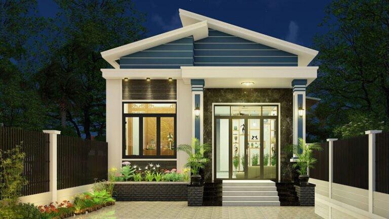 Thiết kế mái đan xen khéo léo tạo hiệu ứng thị giác mạnh mẽ cho mặt tiền (Nguồn: Internet)