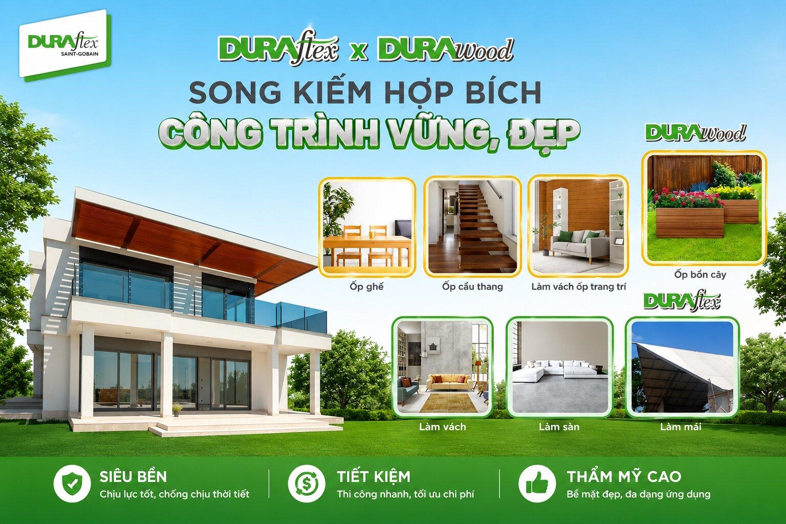 Duraflex Durawood bộ đôi giải pháp cho công trình toàn diện