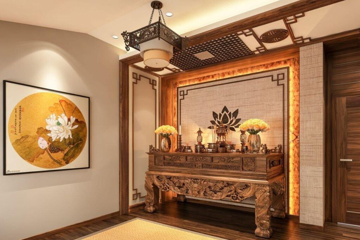 Bàn thờ gia tiên nên được đặt ở những chỗ thông thoáng nhưng tránh nắng gắt và gió lùa trực tiếp (Nguồn: Internet)