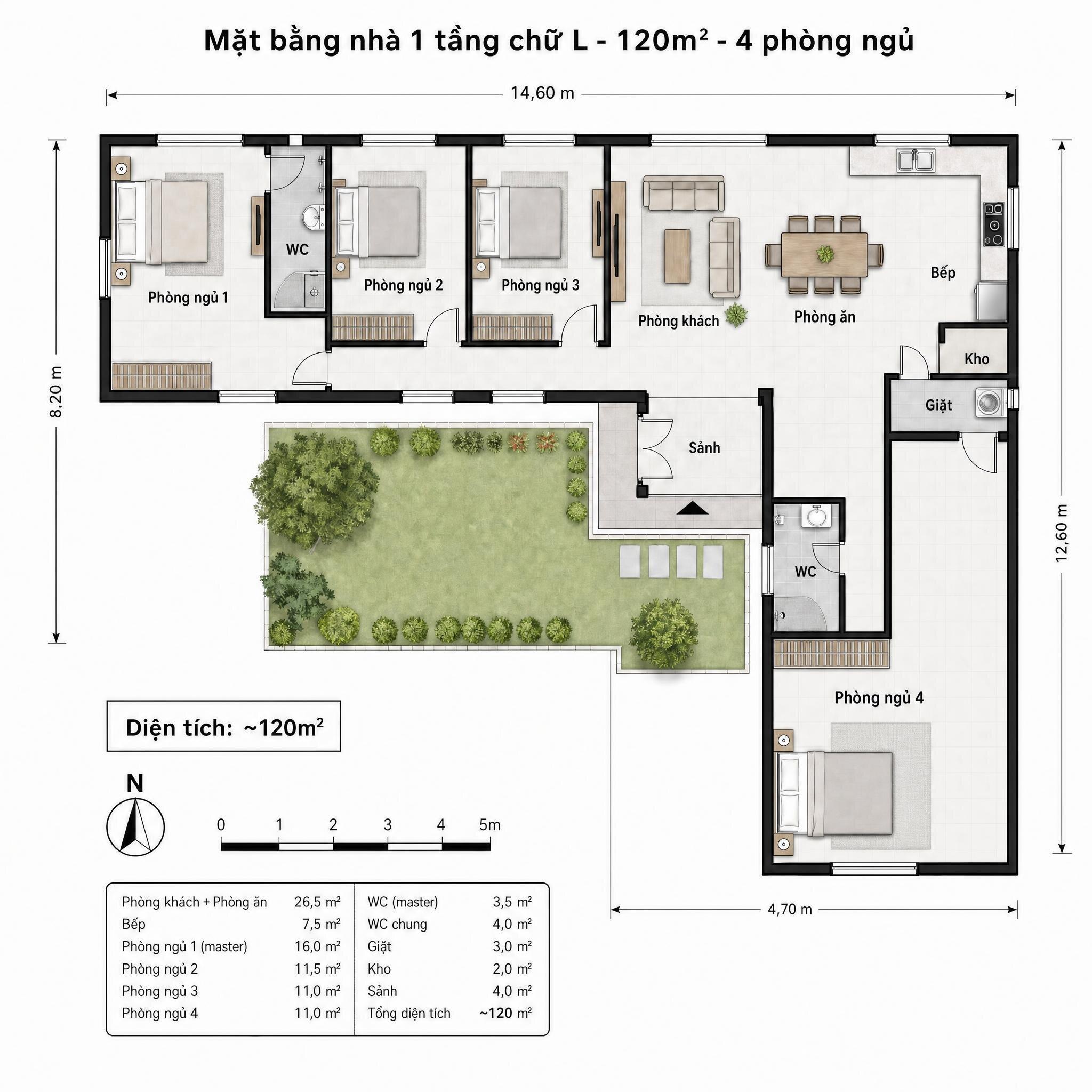 Thiết kế liên kết phòng khách và bếp ăn giúp tối ưu không gian lõi của ngôi nhà