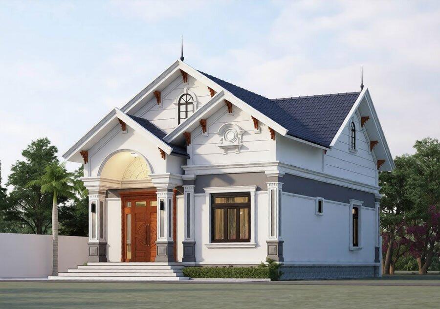 Mẫu nhà cấp 4 có gác lửng 5 phòng ngủ thiết kế hiện đại, tối ưu không gian (Nguồn: Internet)