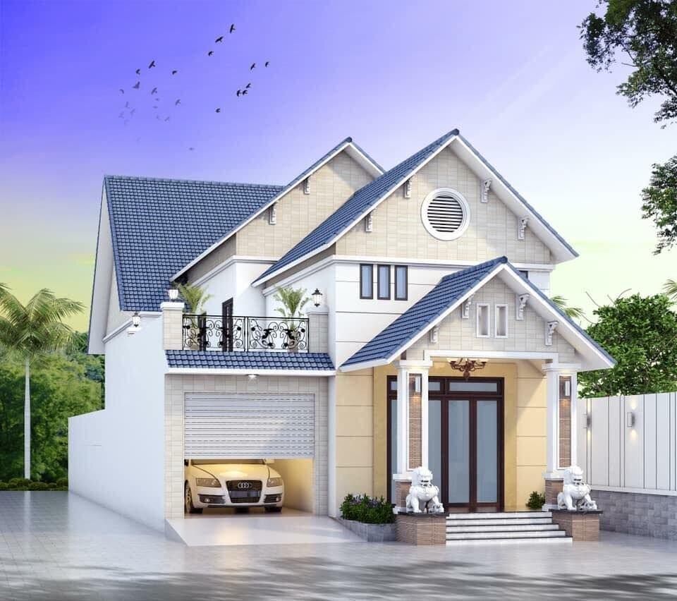 Thiết kế nhà cấp 4 gác lửng sang trọng, tiện nghi với gara ô tô (Nguồn: Internet)