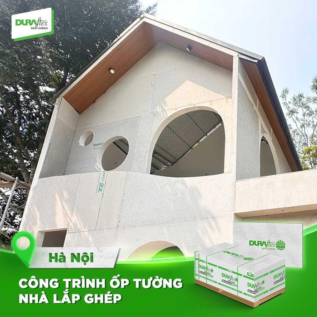 Ứng dụng tấm Cemboard độ dày lớn từ 8mm - 12mm giúp bao che ngoại thất vững chãi, chống chọi hiệu quả trước mọi thời tiết khắc nghiệt