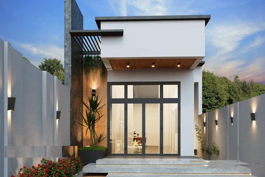 Mẫu nhà villa cấp 4 2 phòng ngủ đẹp, tiết kiệm chi phí (Nguồn: Internet)