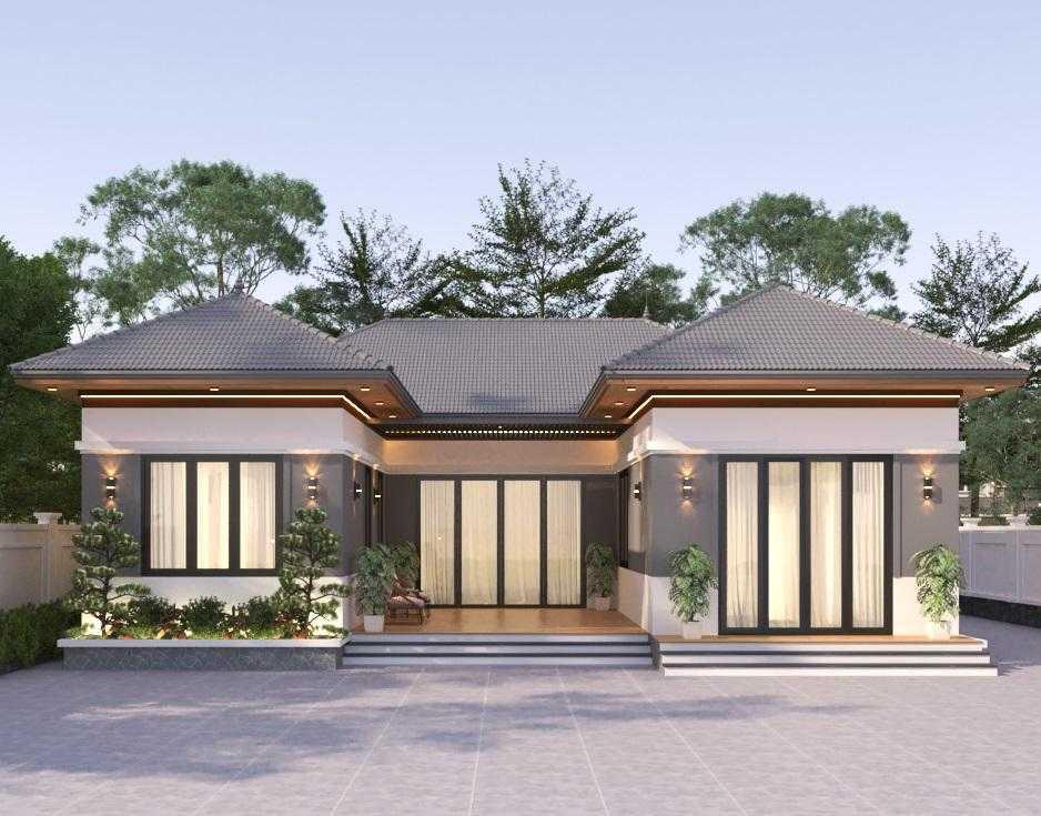 Thiết kế hệ đèn hắt độc đáo cho nhà cấp 4 gác lửng mái tôn (Nguồn: Internet)