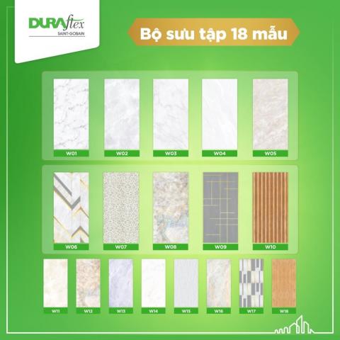 Mẫu ốp tường phòng khách giả vân đá DURAflex