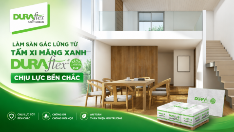 Làm sàn gác lửng từ tấm xi măng xanh Duraflex chịu lực bền chắc